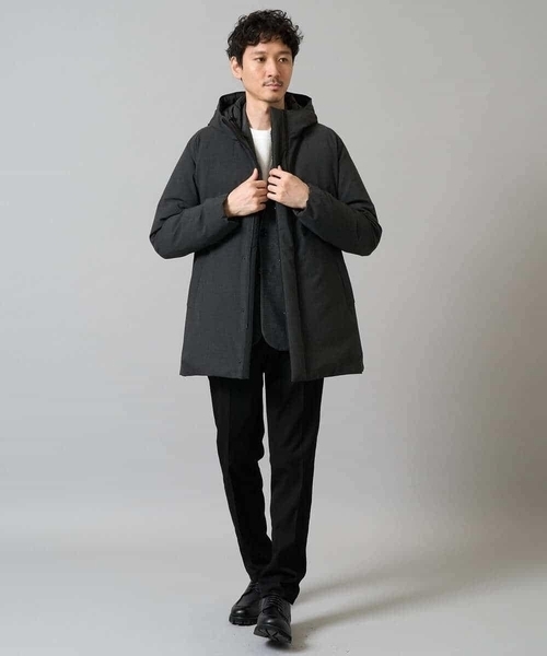 a.v.v（アーヴェヴェ）の「【軽量/撥水】ラミネートダウンフードコート（ダウンジャケット/コート・メンズ・ブラック/ダークグレー・46/48/50/52）」の22枚目の写真