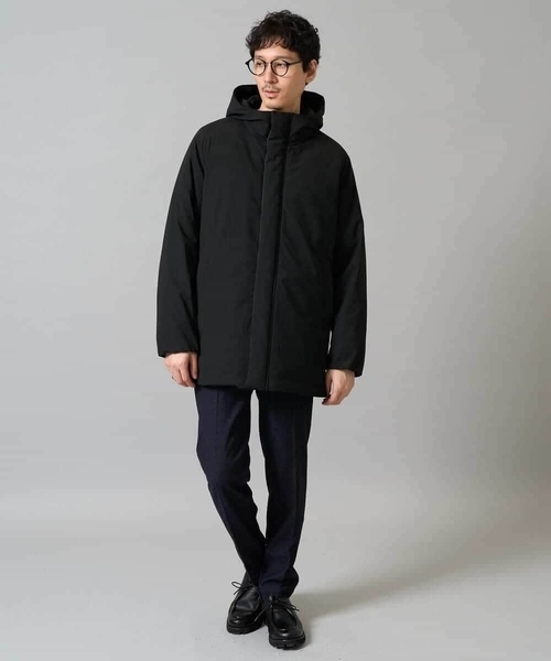 a.v.v（アーヴェヴェ）の「【軽量/撥水】ラミネートダウンフードコート（ダウンジャケット/コート・メンズ・ブラック/ダークグレー・46/48/50/52）」の3枚目の写真