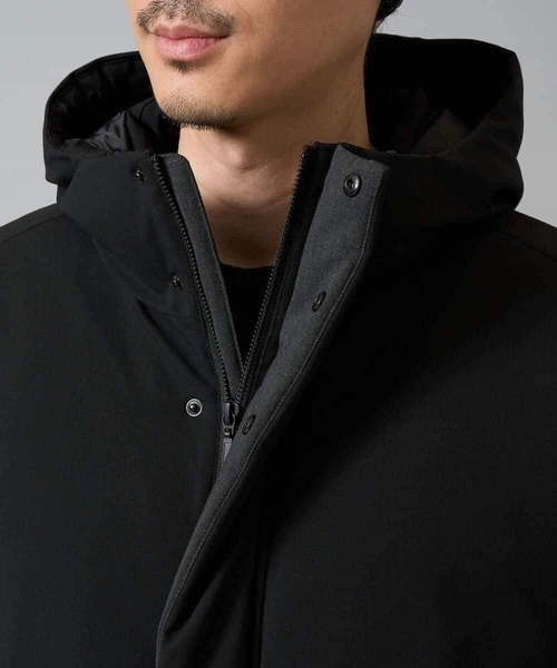 a.v.v（アーヴェヴェ）の「【軽量/撥水】ラミネートダウンフードコート（ダウンジャケット/コート・メンズ・ブラック/ダークグレー・46/48/50/52）」の13枚目の写真