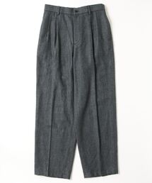 【ATON】 LINEN WOOL TWILL LOOSE FIT PANTS