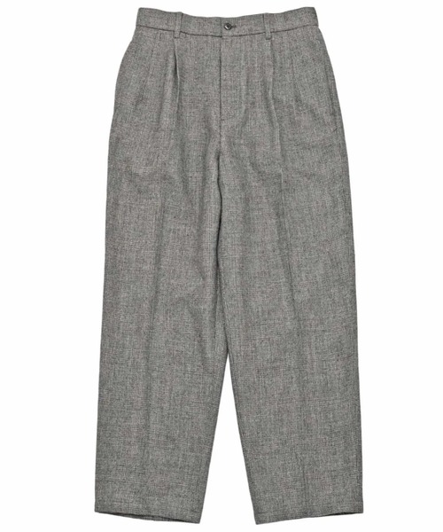 ATON（エイトン）の「【ATON】 LINEN WOOL TWILL LOOSE FIT PANTS（スラックス・メンズ・チェック/チャコールグレー・4）」の10枚目の写真