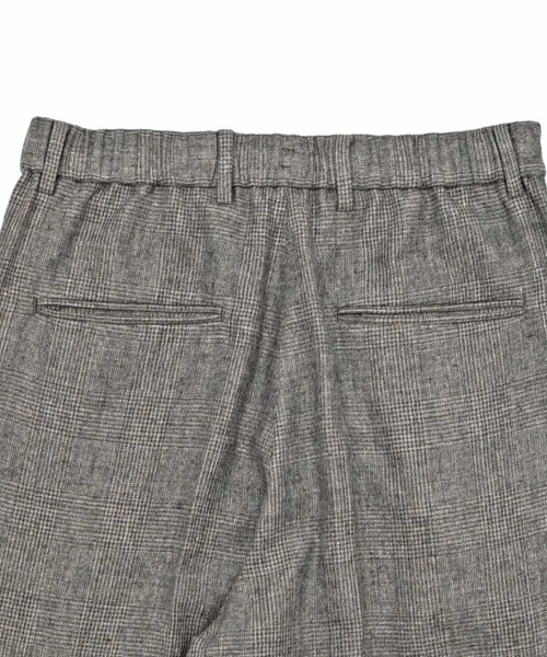 ATON（エイトン）の「【ATON】 LINEN WOOL TWILL LOOSE FIT PANTS（スラックス・メンズ・チェック/チャコールグレー・4）」の14枚目の写真