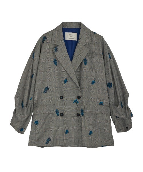 最終2025AW新作AMERI FLOWER PAPA JACKET CHECK FLOWER PAPA JACKET（テーラードジャケット）｜Ameri