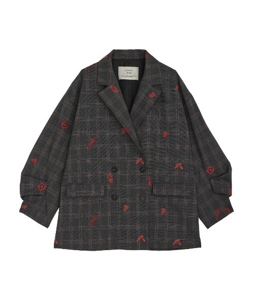 AMERI アメリCHECK FLOWER PAPA JACKET CHECK FLOWER PAPA JACKET（テーラードジャケット）｜Ameri