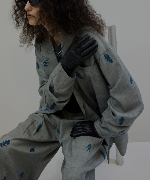 最終2025AW新作AMERI FLOWER PAPA JACKET CHECK FLOWER PAPA JACKET（テーラードジャケット）｜Ameri