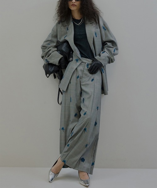 Ameri（アメリ）の「CHECK FLOWER PAPA JACKET（テーラード