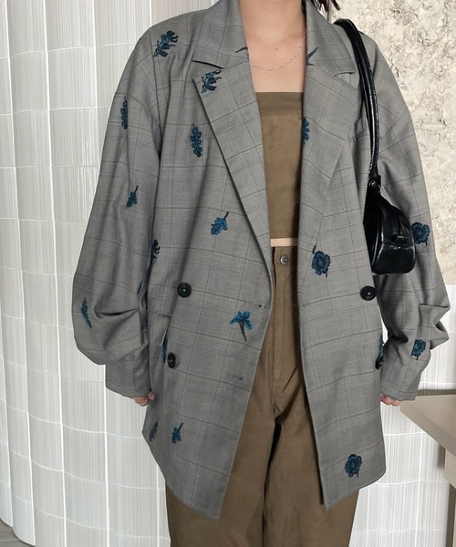 アメリヴィンテージ　CHECK FLOWER PAPA JACKET CHECK FLOWER PAPA JACKET
