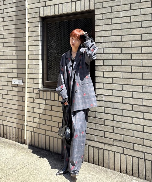 CHECK FLOWER PAPA JACKET（テーラードジャケット）｜Ameri（アメリ