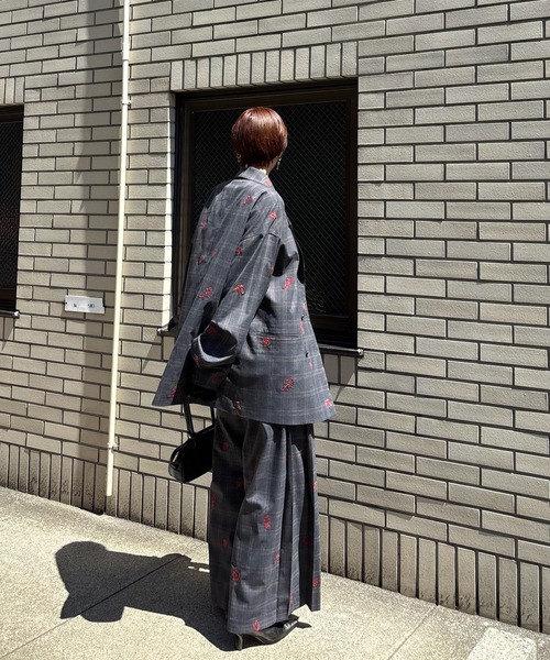 CHECK FLOWER PAPA JACKET（テーラードジャケット）｜Ameri（アメリ