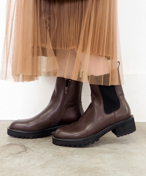 cava cava（サヴァサヴァ）の「軽量｜サイドゴアブーツ　7420207（ブーツ・レディース・ブラック/ダークブラウン/ブルーグレー・22.5cm/23cm/23.5cm/24cm/24.5cm）」の3枚目の写真