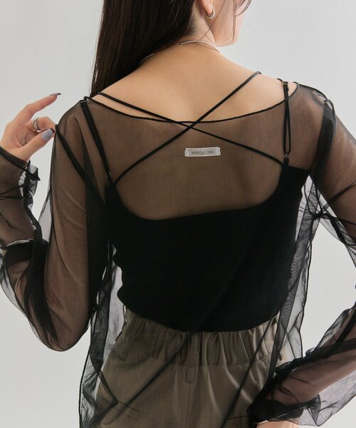 シアースリットチュール トップス（Tシャツ/カットソー