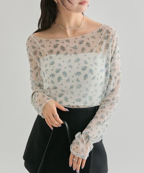 Gothicチュールトップス ギャザーフリルチュールシアートップス（その他トップス）｜VIOLETTA