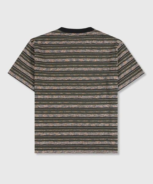 PLEASURES（プレジャー）の「PLEASURES/プレジャーズ COUTURE STRIPE SHIRT マルチボーダー パイルMIX Tシャツ（Tシャツ/カットソー・メンズ・ダークオリーブ・L/XL/M）」の17枚目の写真