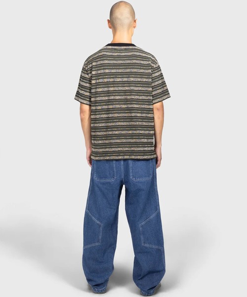 PLEASURES（プレジャー）の「PLEASURES/プレジャーズ COUTURE STRIPE SHIRT マルチボーダー パイルMIX Tシャツ（Tシャツ/カットソー・メンズ・ダークオリーブ・L/XL/M）」の20枚目の写真