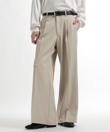 HARE（ハレ）の「【SET UP対応】ポリエステルイージーギャバワイドフレアパンツ(HARE)（スラックス）」