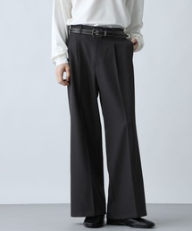 HARE | 【SET UP対応】ポリエステルイージーギャバワイドフレアパンツ(HARE)(スラックス)