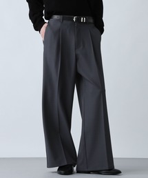 HARE | 【SET UP対応】ポリエステルイージーギャバワイドフレアパンツ(HARE)(スラックス)