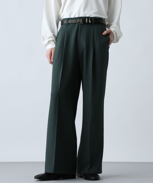 HARE（ハレ）の「【SET UP対応】ポリエステルイージーギャバワイドフレアパンツ(HARE)（スラックス・メンズ・グレー/ブルー/ブラック/グリーン/レッド/ベージュ・SMALL/MEDIUM/LARGE）」の18枚目の写真