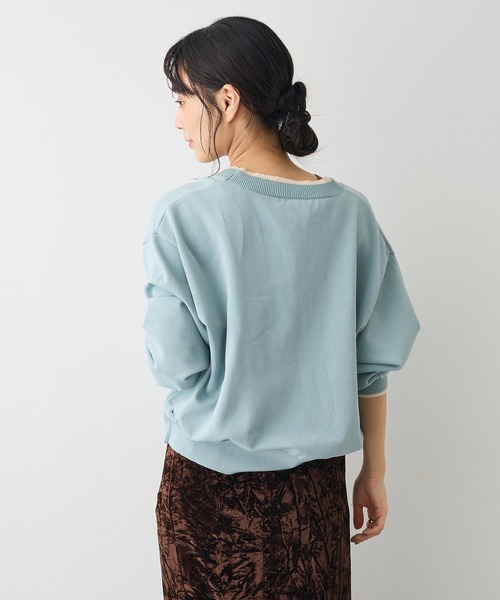 CRAFT STANDARD BOUTIQUE(クラフトスタンダードブティック)の「レイヤード風ニットカーディガン(カーディガン/ボレロ・レディース・ブラウン/ブルーグリーン/グレー・FREE)」の11枚目の写真