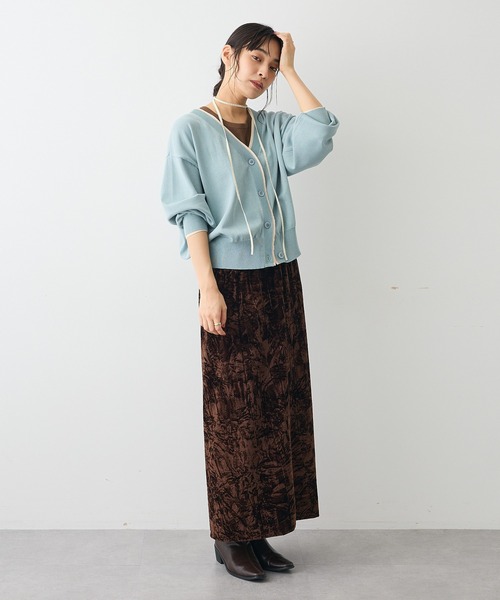 CRAFT STANDARD BOUTIQUE(クラフトスタンダードブティック)の「レイヤード風ニットカーディガン(カーディガン/ボレロ・レディース・ブラウン/ブルーグリーン/グレー・FREE)」の12枚目の写真