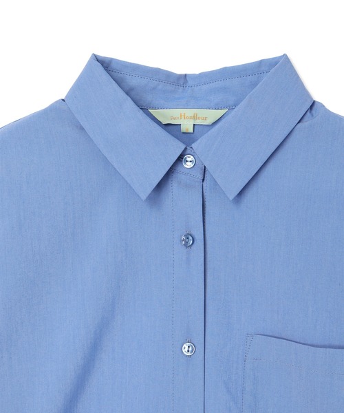 Petit Honfleur(プチオンフルール)の「【レイヤードスタイルに役立つ】レギュラーカラーシャツ【オフィスカジュアルにも◎】【追加生産】(シャツ/ブラウス・レディース・サックスブルー/ネイビー/ホワイト・11号/13号/9号)」の6枚目の写真