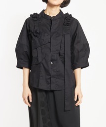 gomme（ゴム）の「半袖ブラウス（シャツ/ブラウス）」