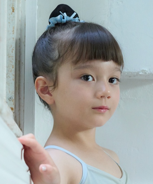 petit main（プティマイン）の「【バレエ】プチリボンシニヨンネット（その他ヘアアクセサリー・キッズ・サックスブルー/ライトピンク・F）」の6枚目の写真