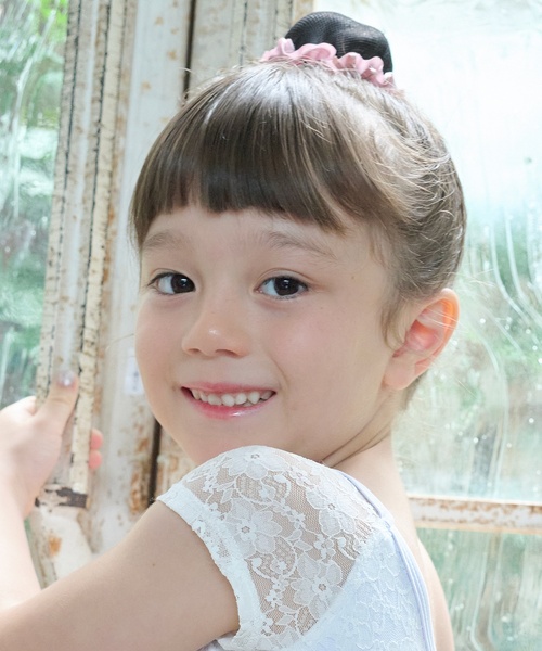 petit main（プティマイン）の「【バレエ】プチリボンシニヨンネット（その他ヘアアクセサリー・キッズ・サックスブルー/ライトピンク・F）」の7枚目の写真