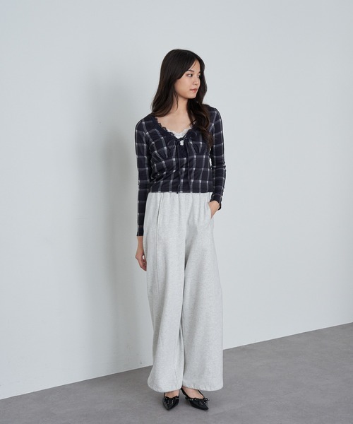 RAY CASSIN（レイカズン）の「レース切替ロングTシャツ（Tシャツ/カットソー・レディース・ブラック/ブラック系その他2/チャコールグレー/ブラウン系その他2/ベージュ系その他2・FREE）」の21枚目の写真