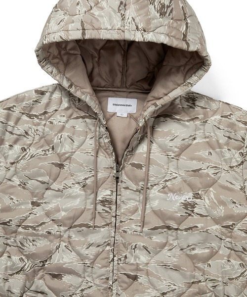 thisisneverthat(ディスイズネバーザット)の「Quilted Hooded Jacket(パーカー・メンズ・オリーブ/ベージュ・L/M/S/XL)」の6枚目の写真