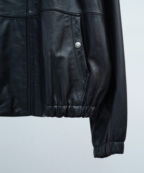 SUNNY  SPORTS（サニースポーツ）の「SUNNY SPORTS サニースポーツ / LEATHER SWING TOP スウィングトップ（ブルゾン・メンズ・ブラック系1/ブラック・MEDIUM/LARGE/X-SMALL）」の19枚目の写真