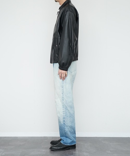 SUNNY  SPORTS（サニースポーツ）の「SUNNY SPORTS サニースポーツ / LEATHER SWING TOP スウィングトップ（ブルゾン・メンズ・ブラック系1/ブラック・MEDIUM/LARGE/X-SMALL）」の10枚目の写真