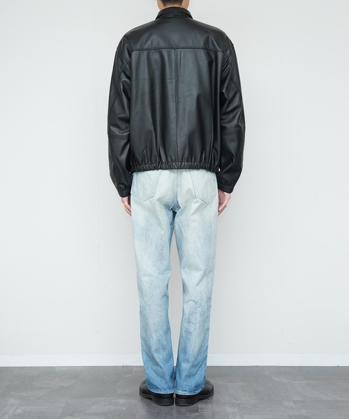 SUNNY  SPORTS（サニースポーツ）の「SUNNY SPORTS サニースポーツ / LEATHER SWING TOP スウィングトップ（ブルゾン・メンズ・ブラック系1/ブラック・MEDIUM/LARGE/X-SMALL）」の11枚目の写真