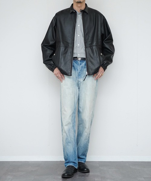 SUNNY  SPORTS（サニースポーツ）の「SUNNY SPORTS サニースポーツ / LEATHER SWING TOP スウィングトップ（ブルゾン・メンズ・ブラック系1/ブラック・MEDIUM/LARGE/X-SMALL）」の14枚目の写真