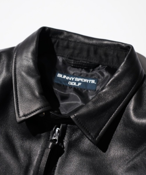 SUNNY  SPORTS（サニースポーツ）の「SUNNY SPORTS サニースポーツ / LEATHER SWING TOP スウィングトップ（ブルゾン・メンズ・ブラック系1/ブラック・MEDIUM/LARGE/X-SMALL）」の21枚目の写真