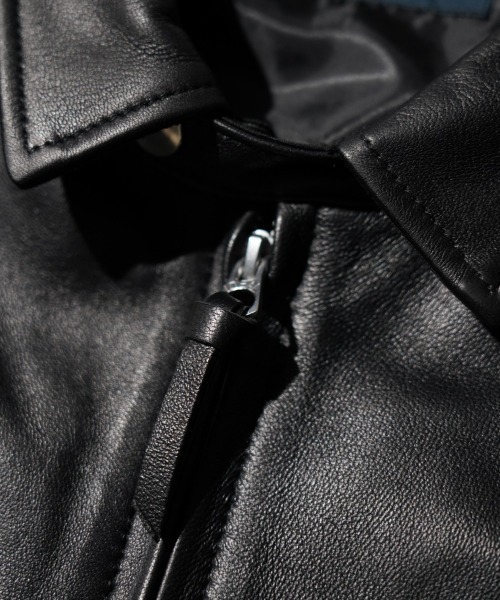 SUNNY  SPORTS（サニースポーツ）の「SUNNY SPORTS サニースポーツ / LEATHER SWING TOP スウィングトップ（ブルゾン・メンズ・ブラック系1/ブラック・MEDIUM/LARGE/X-SMALL）」の20枚目の写真