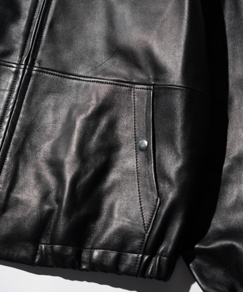 SUNNY SPORTS(サニースポーツ)の「SUNNY SPORTS サニースポーツ / LEATHER SWING TOP スウィングトップ(ブルゾン・メンズ・ブラック系1/ブラック・MEDIUM/LARGE/X-SMALL)」の22枚目の写真