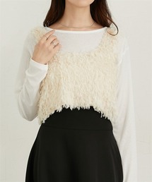 nissen | ラメシャギーキャミソール(ベスト)