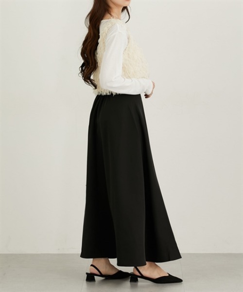 nissen（ニッセン）の「ラメシャギーキャミソール（ベスト・レディース・ブラック/オフホワイト・M/L）」の8枚目の写真