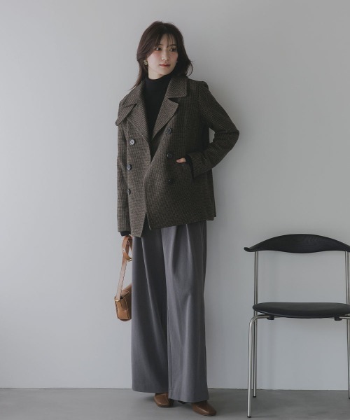 slattgir(スラットジール)の「高身長 ピーコート(トールサイズ)Essenave(ピーコート・レディース・グリーン系/ネイビー・TM/TL/TLL/T3L)」の3枚目の写真