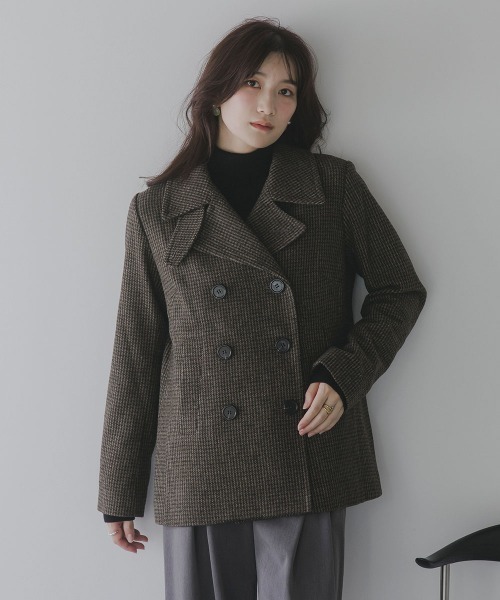 slattgir(スラットジール)の「高身長 ピーコート(トールサイズ)Essenave(ピーコート・レディース・グリーン系/ネイビー・TM/TL/TLL/T3L)」の7枚目の写真