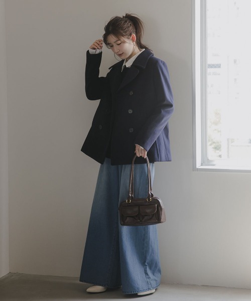 slattgir(スラットジール)の「高身長 ピーコート(トールサイズ)Essenave(ピーコート・レディース・グリーン系/ネイビー・TM/TL/TLL/T3L)」の10枚目の写真