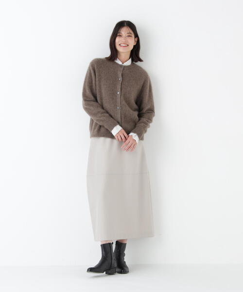 human woman（ヒューマンウーマン）の「◆ウールサキソニーコクーンスカート（スカート・レディース・ベージュ系その他2/ネイビー・SMALL/MEDIUM）」の9枚目の写真