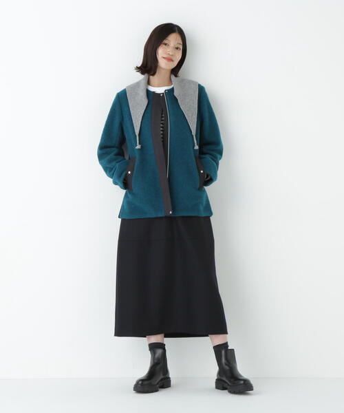 human woman（ヒューマンウーマン）の「◆ウールサキソニーコクーンスカート（スカート・レディース・ベージュ系その他2/ネイビー・SMALL/MEDIUM）」の15枚目の写真