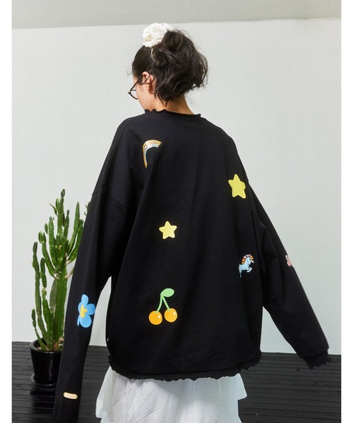 ハローキティコラボ（ハローキティコラボ）の「hello kitty x little sunny bite frill long tee（Tシャツ/カットソー・レディース・ホワイト/ピンク/ブラック・SMALL/MEDIUM）」の18枚目の写真