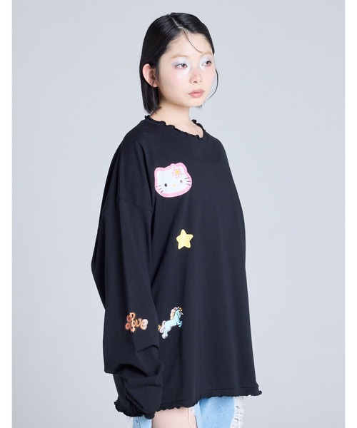 ハローキティコラボ（ハローキティコラボ）の「hello kitty x little sunny bite frill long tee（Tシャツ/カットソー・レディース・ホワイト/ピンク/ブラック・SMALL/MEDIUM）」の21枚目の写真