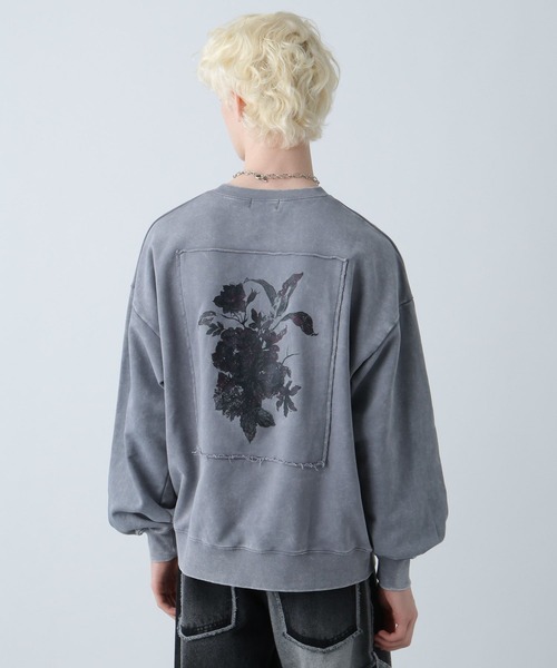 HARE(ハレ)の「ピグメントバックプリントスウェット(HARE)(スウェット・メンズ・ブラック/グレー/ブルー/レッド・MEDIUM/SMALL)」の2枚目の写真