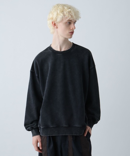 HARE(ハレ)の「ピグメントバックプリントスウェット(HARE)(スウェット・メンズ・ブラック/グレー/ブルー/レッド・MEDIUM/SMALL)」の13枚目の写真