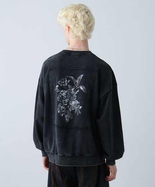 HARE(ハレ)の「ピグメントバックプリントスウェット(HARE)(スウェット・メンズ・ブラック/グレー/ブルー/レッド・MEDIUM/SMALL)」の14枚目の写真