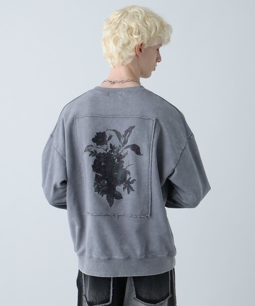 HARE(ハレ)の「ピグメントバックプリントスウェット(HARE)(スウェット・メンズ・ブラック/グレー/ブルー/レッド・MEDIUM/SMALL)」の16枚目の写真